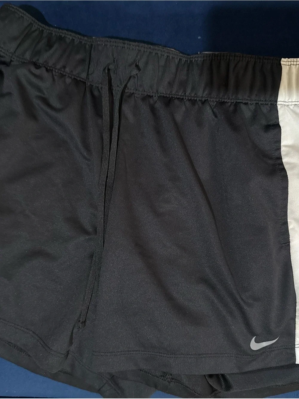 Nike Black Dri-FIT Athletic Shorts with White Logo